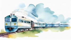 Firefly podróż pociągiem, białe tło, krawędzie nieregularne 74390